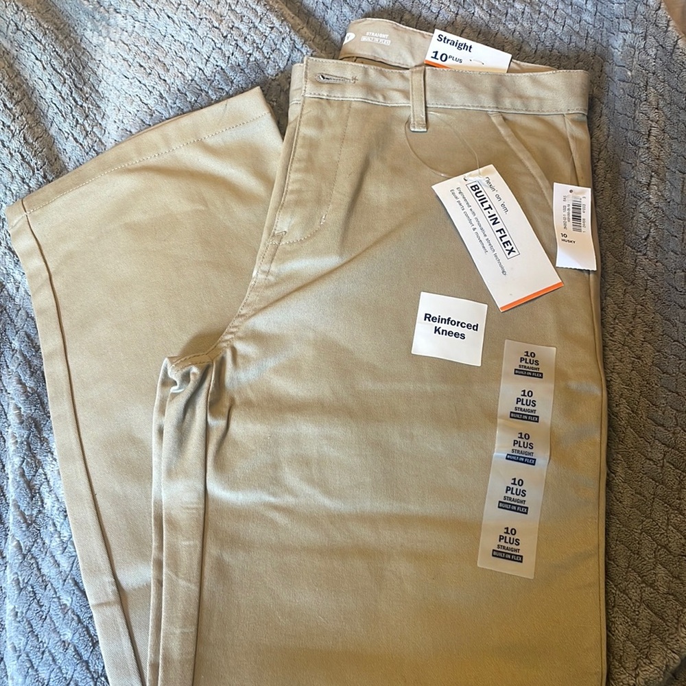 Boys Old Navy khaki pants 10 husky NWT